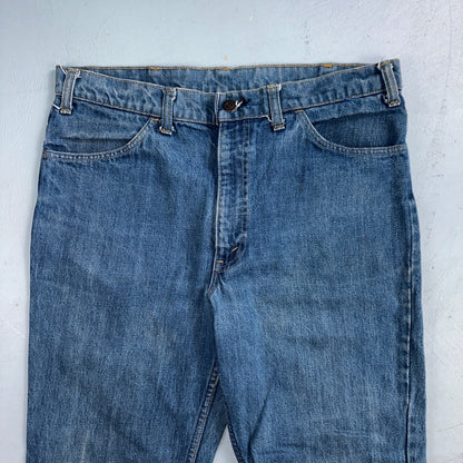 Levis 646 Vintage 70s USA Orange Tab Bootcut Flare Blue Bell Bottom Jeans 34x31
