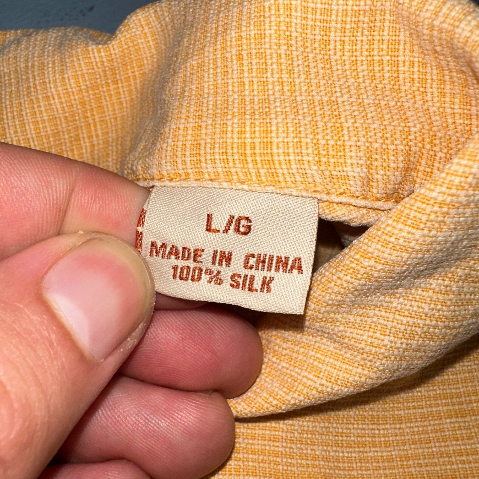 Tommy Bahama Mens Camp Hawaiian Shirt L Silk Orange Aloha Floral Summer