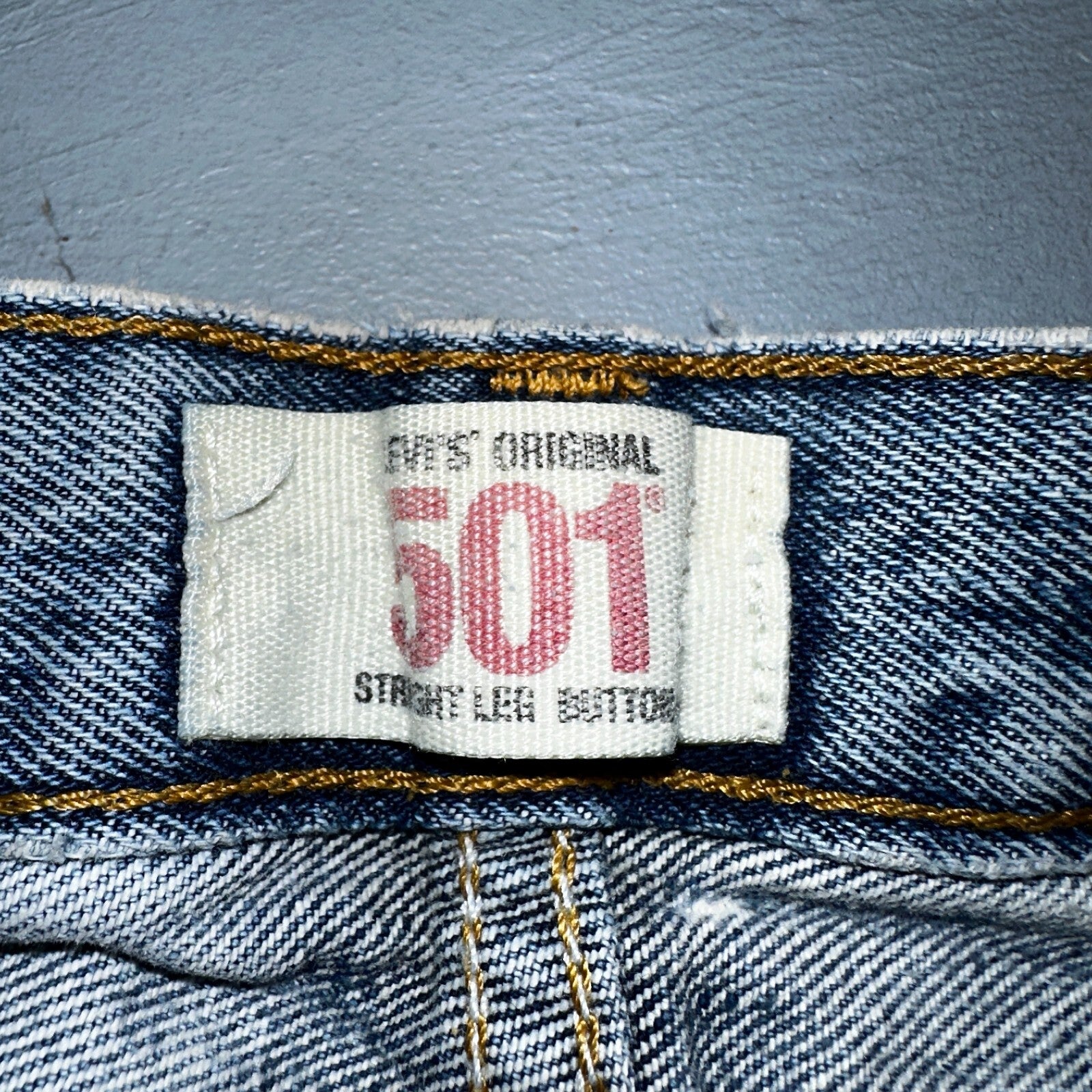 Levis 501 Vintage Y2K XX Straight Leg Jeans Blue Light Wash 33x30 Act 31x29