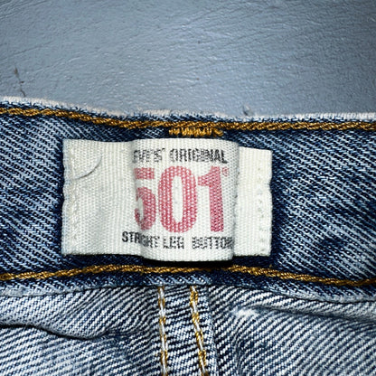 Levis 501 Vintage Y2K XX Straight Leg Jeans Blue Light Wash 33x30 Act 31x29