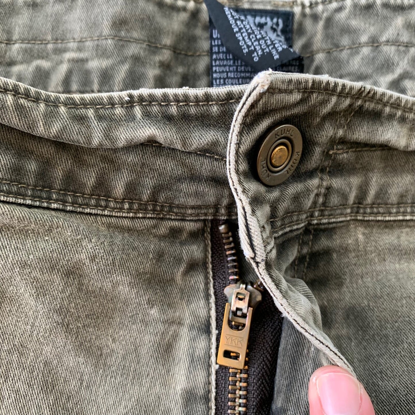 KUHL Rydr Canvas 5-Pocket Outdoor Hiking Pants Men’s Size 40X32 Brown Distressed