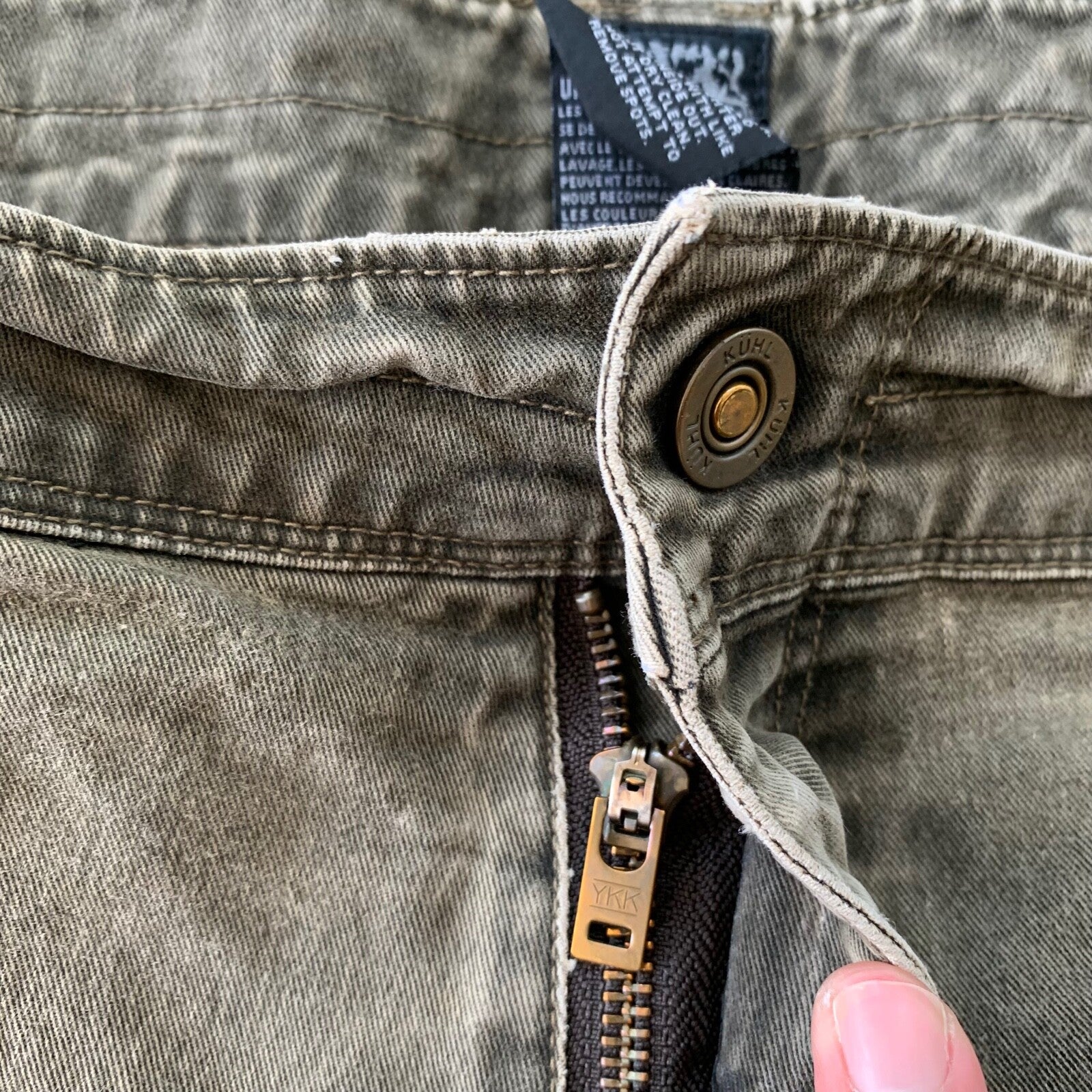 KUHL Rydr Canvas 5-Pocket Outdoor Hiking Pants Men’s Size 40X32 Brown Distressed