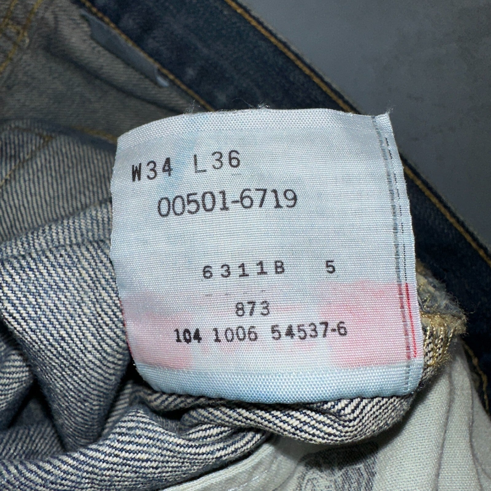 Levis 501 Vintage 90s XX Straight Leg Jeans Y2K Blue Med Wash 34x36 Act 33x35