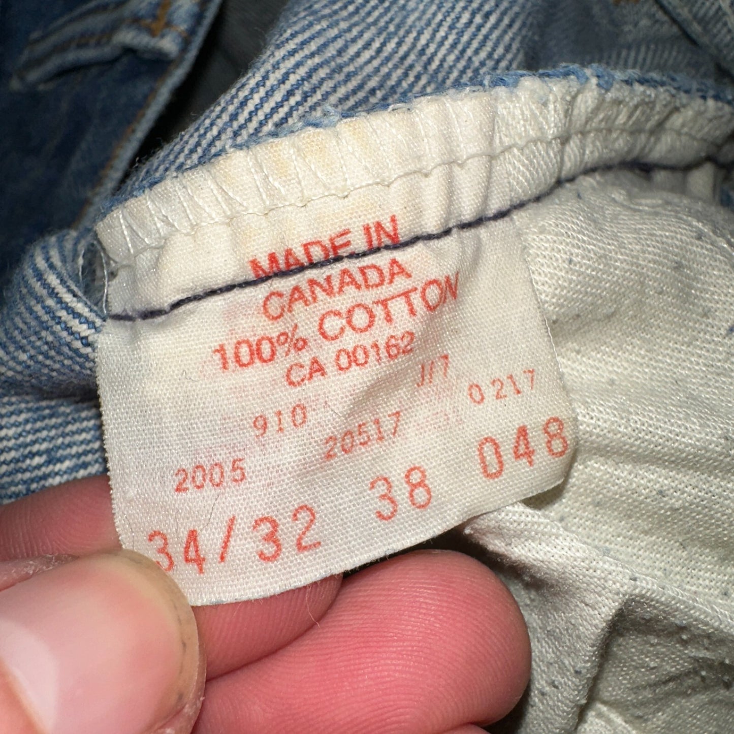 Levis 517 Vintage 90s Canada Orange Tab Bootcut Flare Blue Worn Jeans Act 33x30