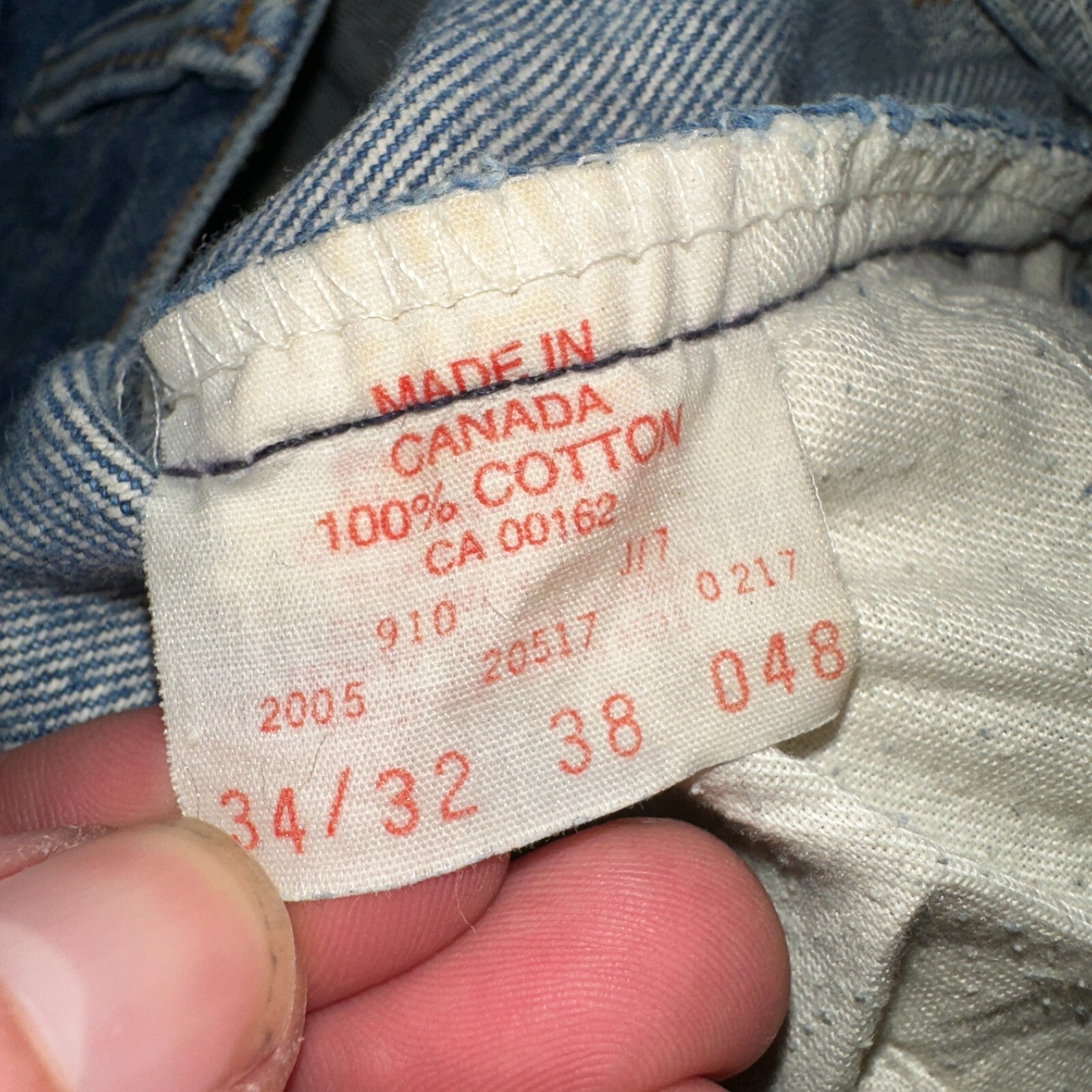 Levis 517 Vintage 90s Canada Orange Tab Bootcut Flare Blue Worn Jeans Act 33x30