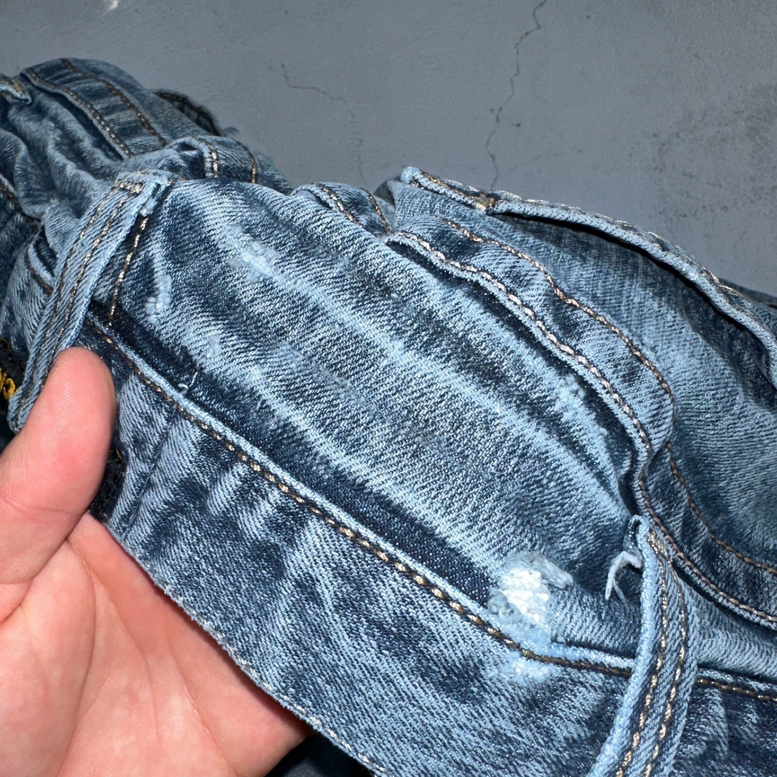 Ariat Rebar Jeans Men's 40x30 Blue M4 Low Rise DuraStretch Edge Boot Cut Western