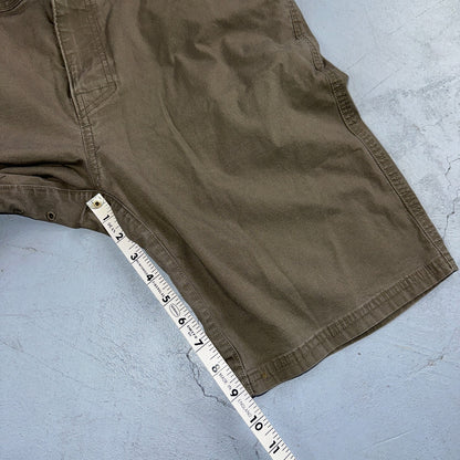 Prana Shorts Men 34 Brown Brown Organic Cotton Stretch Lightweight Casual 9"