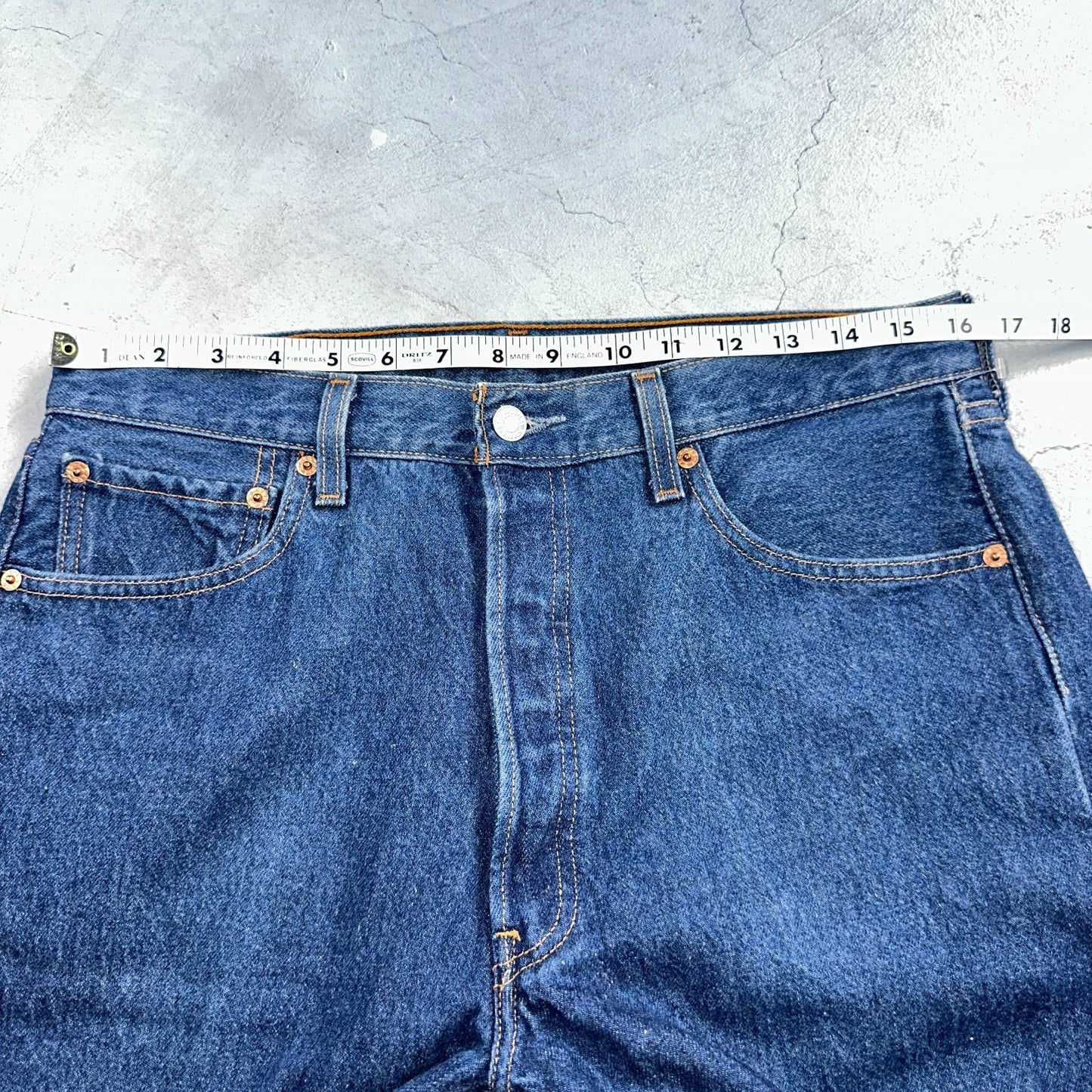 Levis 501 Vintage Y2K 90s XX Straight Leg Jeans Blue Dark Wash 34x34 Act 32x33