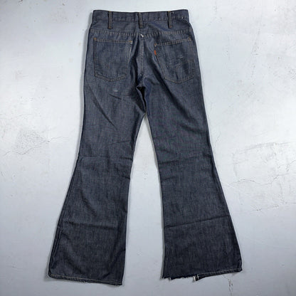 Levis 684 Orange Tab VTG Big Bell Dark Wash Bell Bottom Flare Jeans Sz 29x32