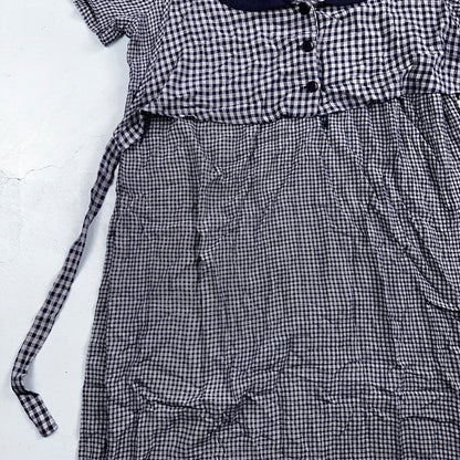 EN FOCUS STUDIO Striped Short Sleeve Side Slit Maxi Dress Blue Floral Grandmacor