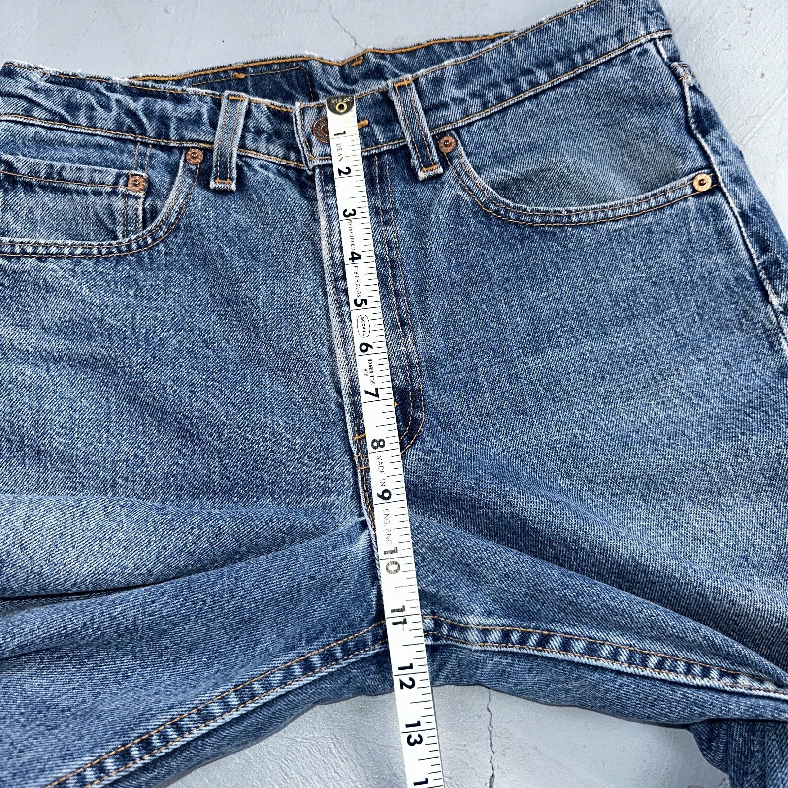 Levis 550 Vintage 90s USA Red Tab Relaxed USA Blue Med Wash Jeans 32x32 Ac 31x30