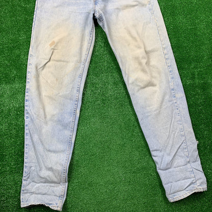 Levis 550 Vintage 90s Tapered Leg XX USA Jeans 34X36 Relaxed Fit Light Act 31x35