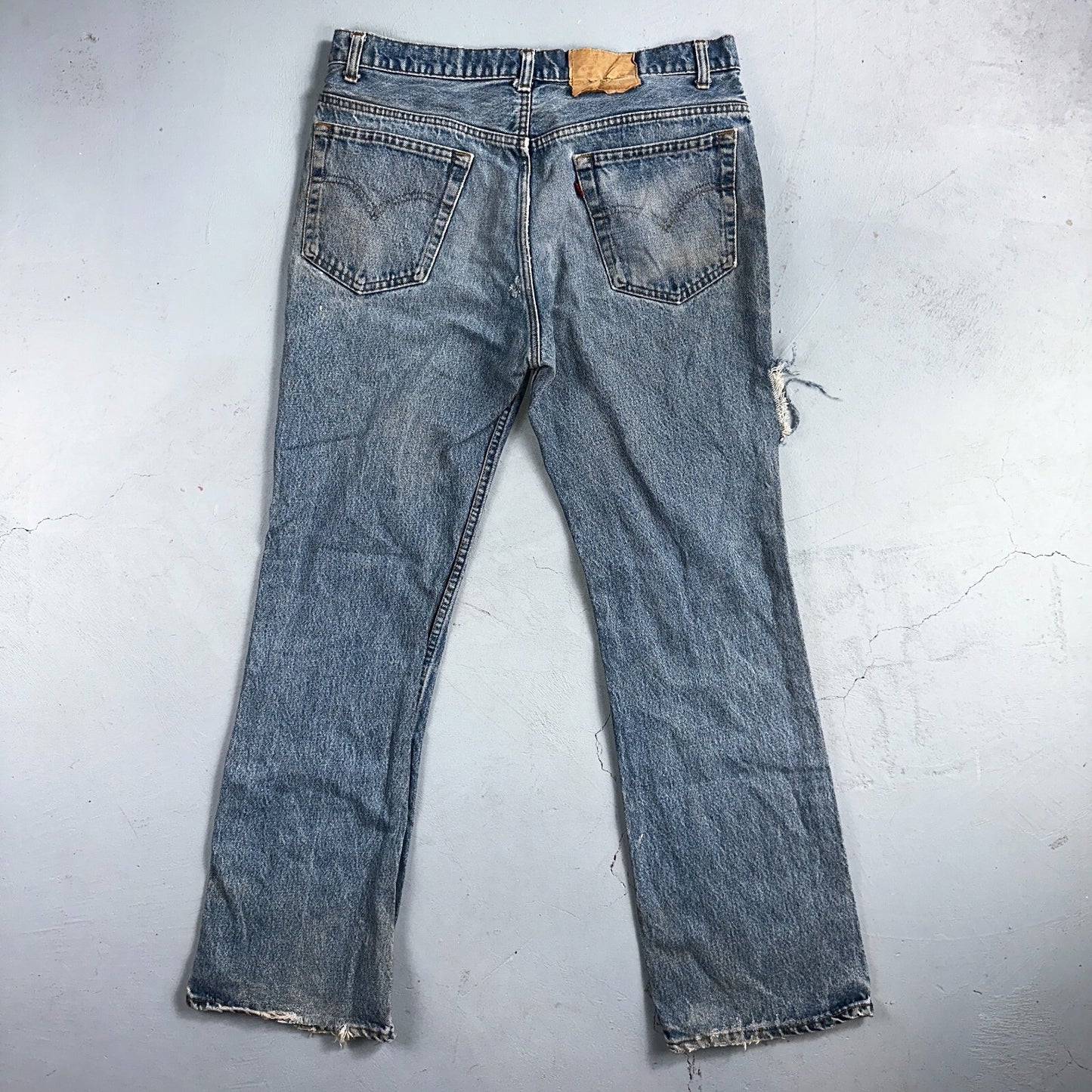 Levis 517 Vintage 80s USA Red Tab Bootcut Flare Blue Denim Jeans Act 34x30