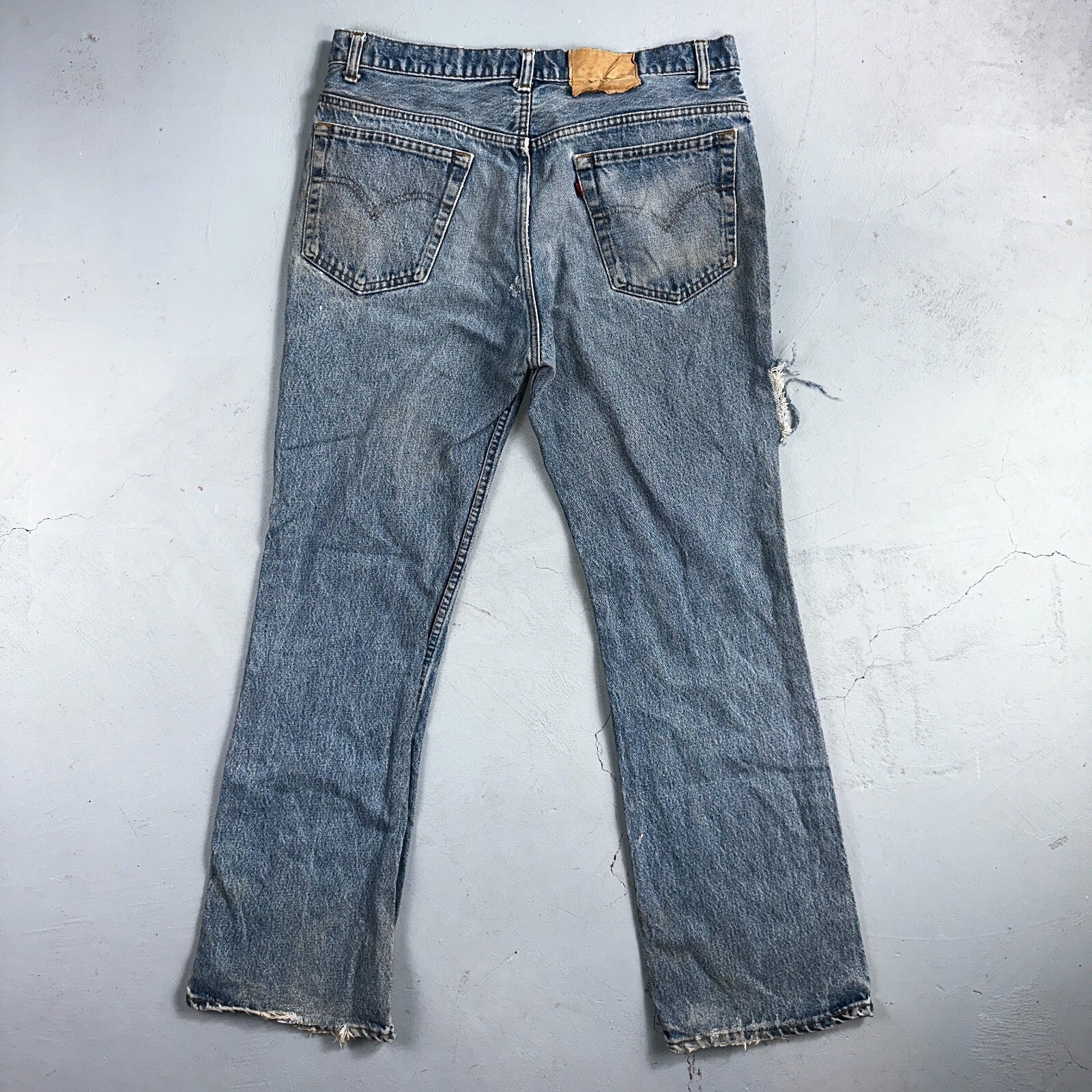 Levis 517 Vintage 80s USA Red Tab Bootcut Flare Blue Denim Jeans Act 34x30