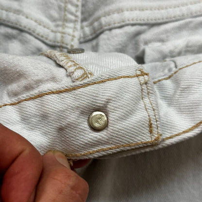 VTG USA Levis 501 Button Fly 90s Tag Jeans 80s 36x30 Act 32x29 Grey Faded White