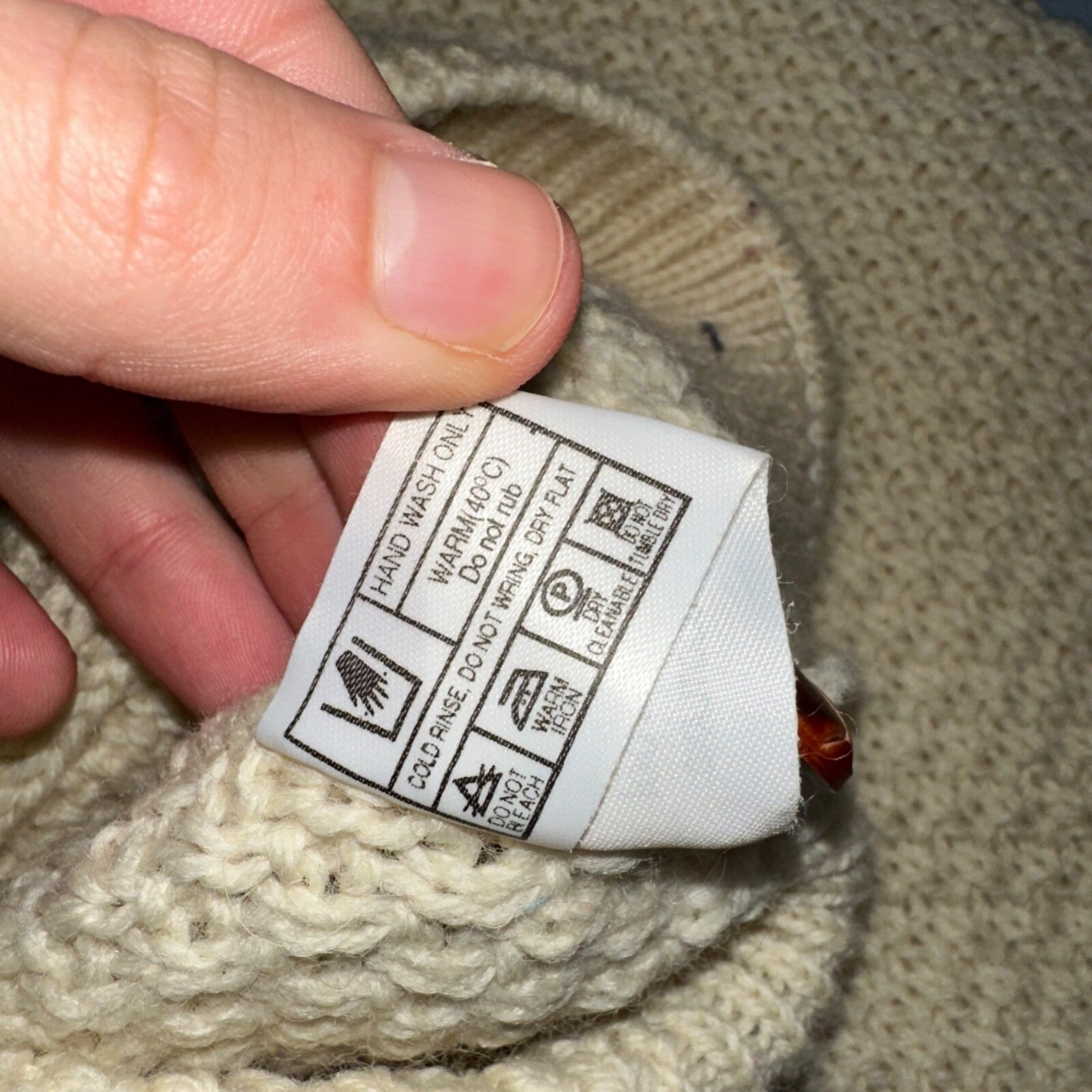 Highland Home Industries Cardigan Sweater VTG 70s Large Cable Knit Scotland Wool