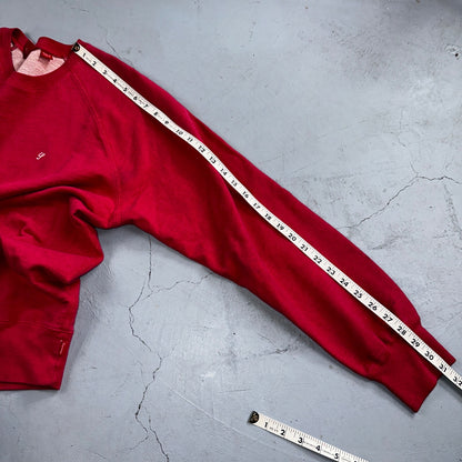 Supreme Pink Script Log Sweater Large Knit Box Logo Simple Subtle Raglan