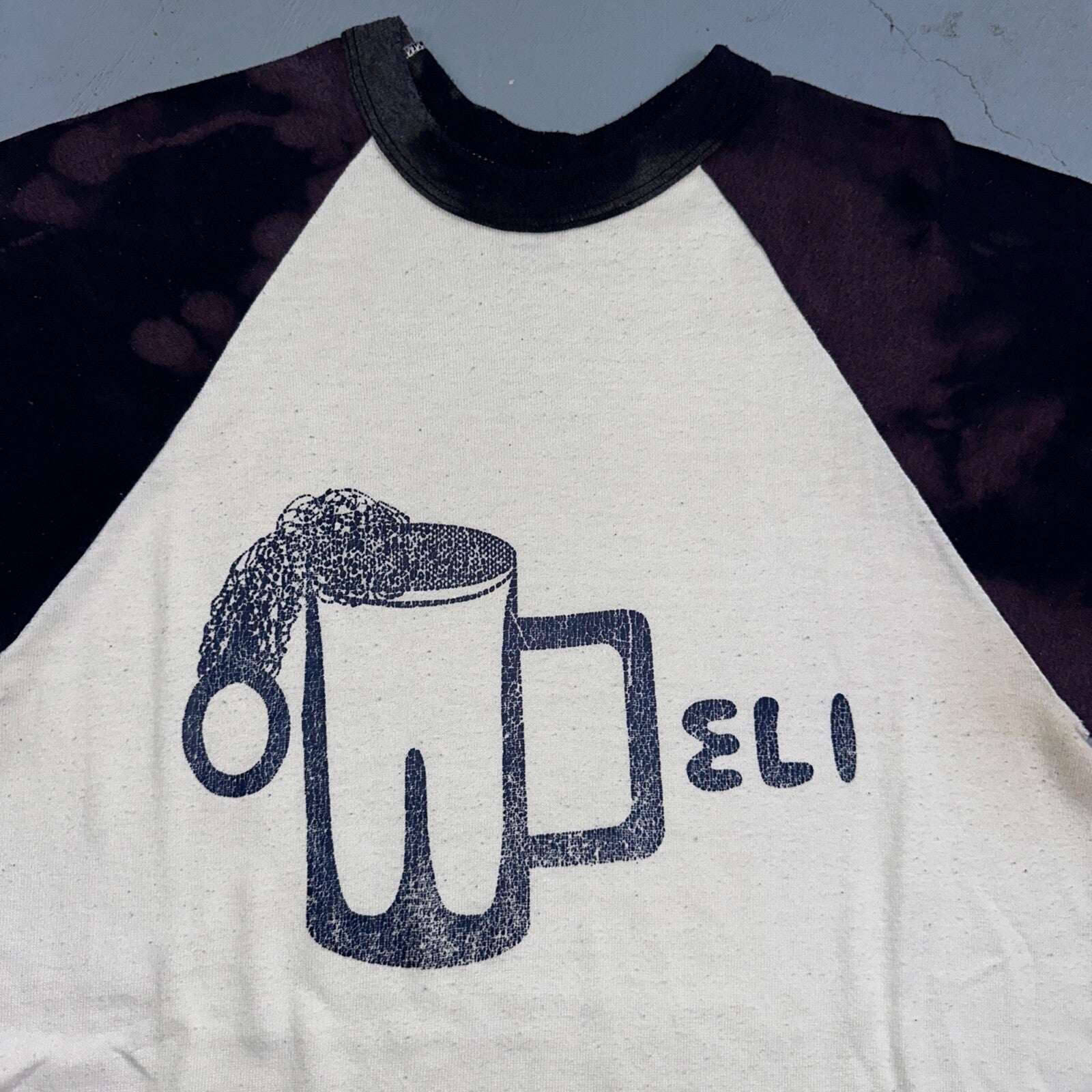 Beer Raglan 1980s VTG T Shirt Funny Bleached 80s Drinking Weird Graphic Cool