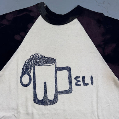 Beer Raglan 1980s VTG T Shirt Funny Bleached 80s Drinking Weird Graphic Cool