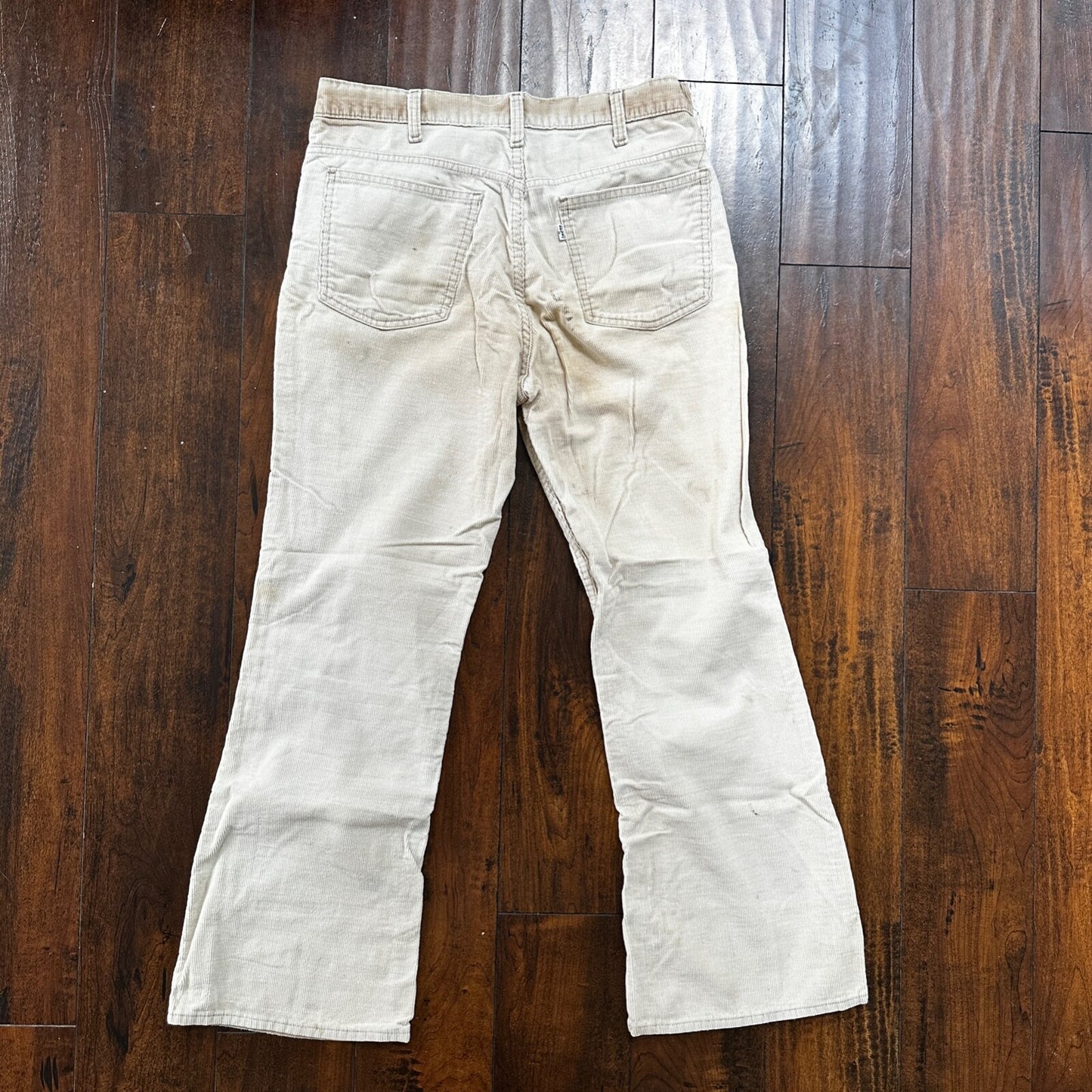 Levis 684 VTG Corduroy Pants Bell Bottom USA 30x27 Boot Cut 1970s 70s Beige
