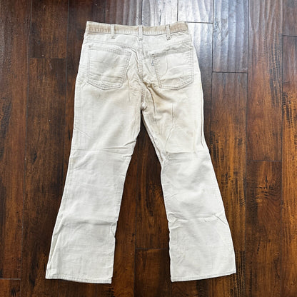 Levis 684 VTG Corduroy Pants Bell Bottom USA 30x27 Boot Cut 1970s 70s Beige