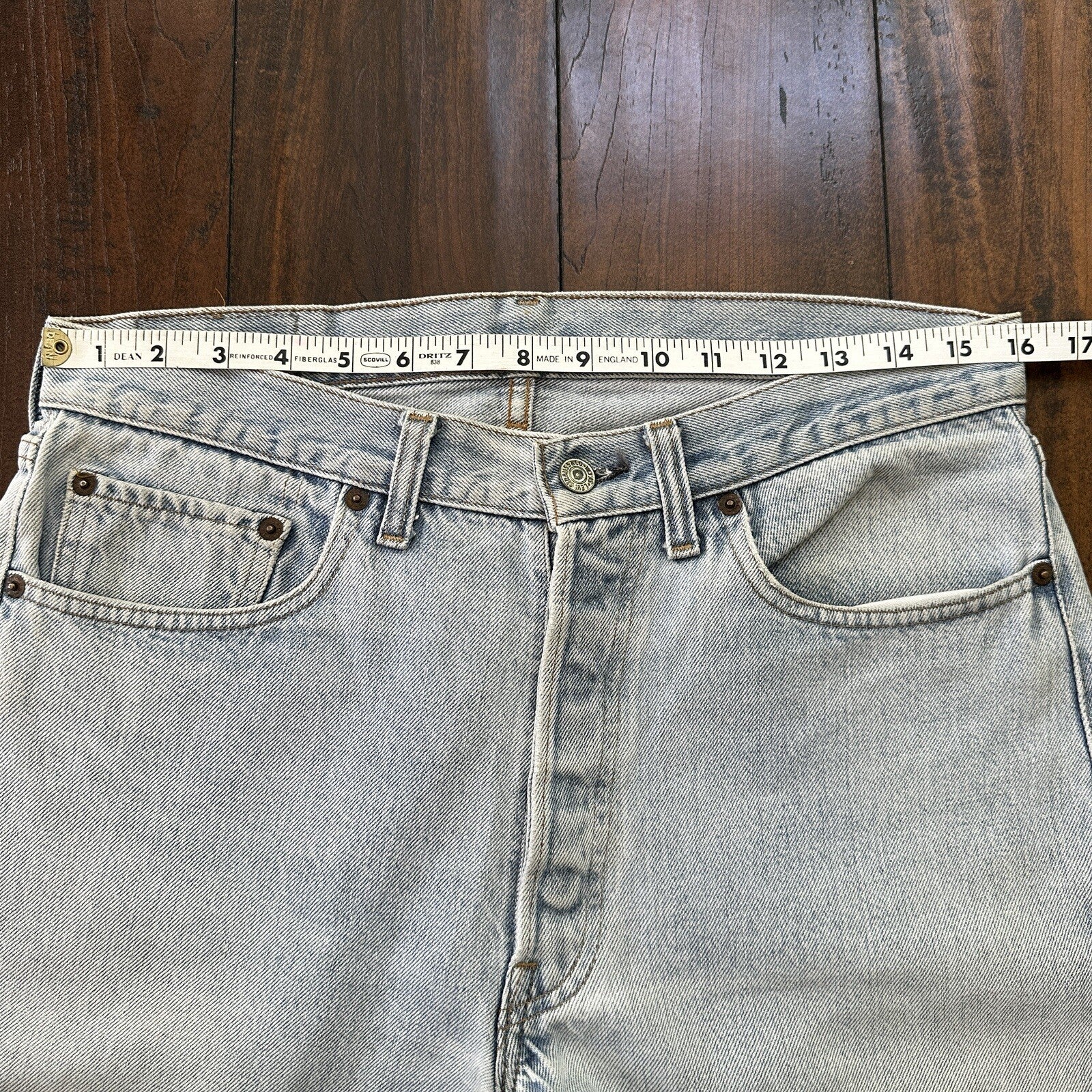 Levis Vintage 80s Redline Selvedge USA 501 XX Jeans Light Wash 34x36 Act 32x31