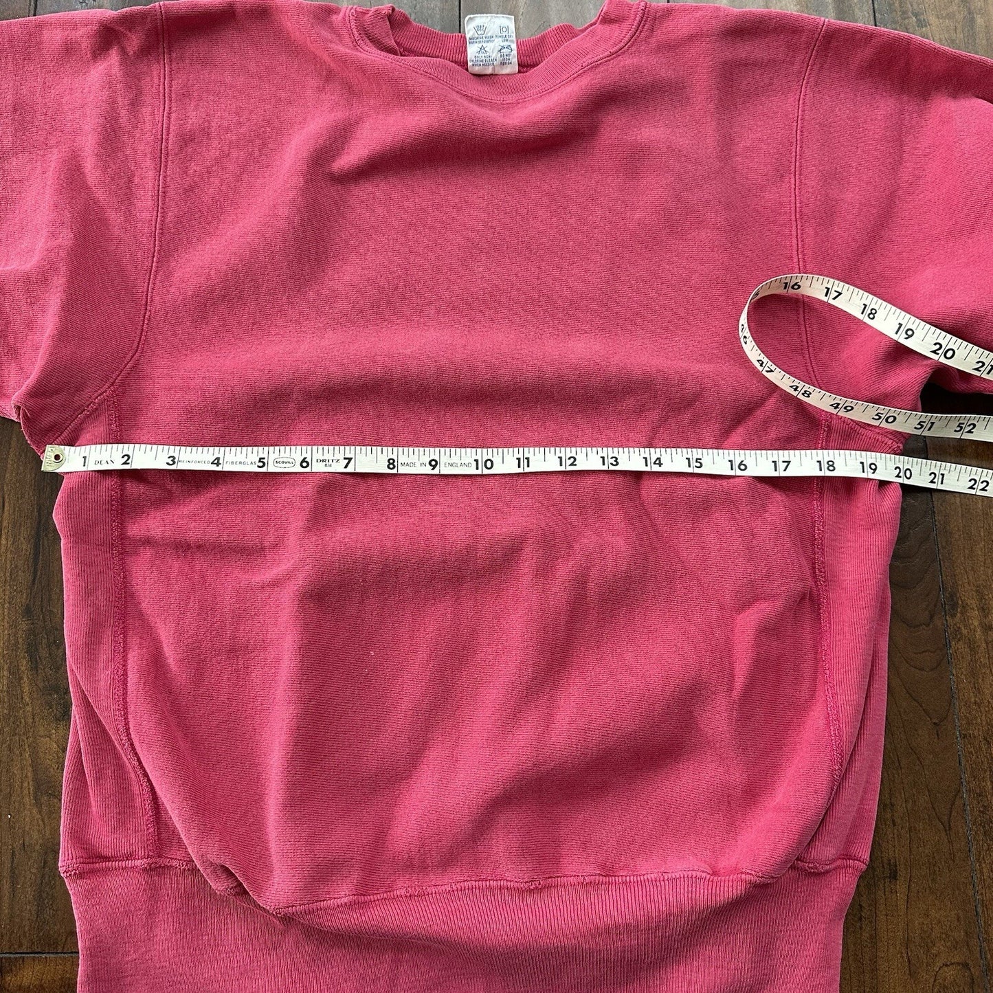 Vintage Champion 90s USA Pink Reverse Weave Sweatshirt Blank 70s Gusset Jumper