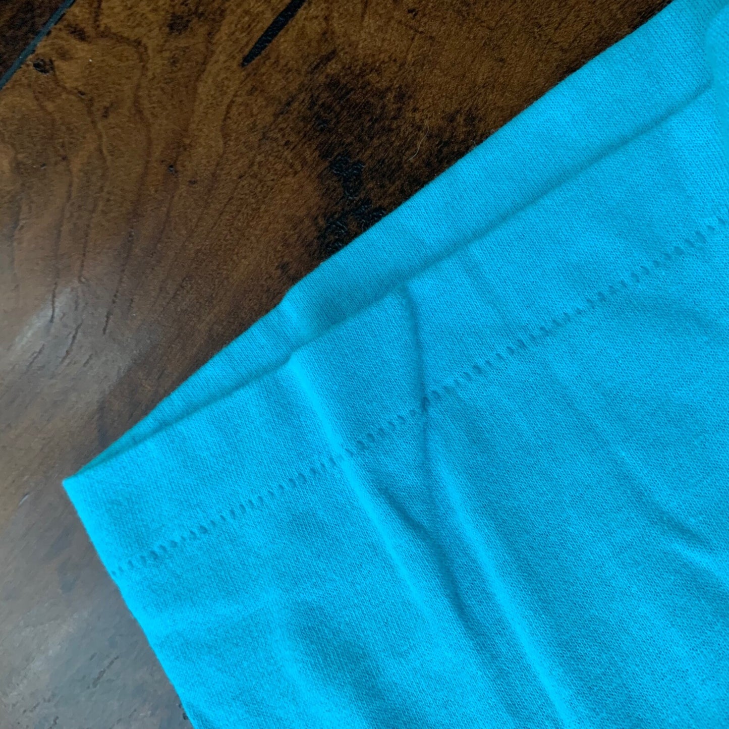 Simple Vintage T Shirt Pocket Blank Bright Baby Blue Single Stitch Oversized 90s