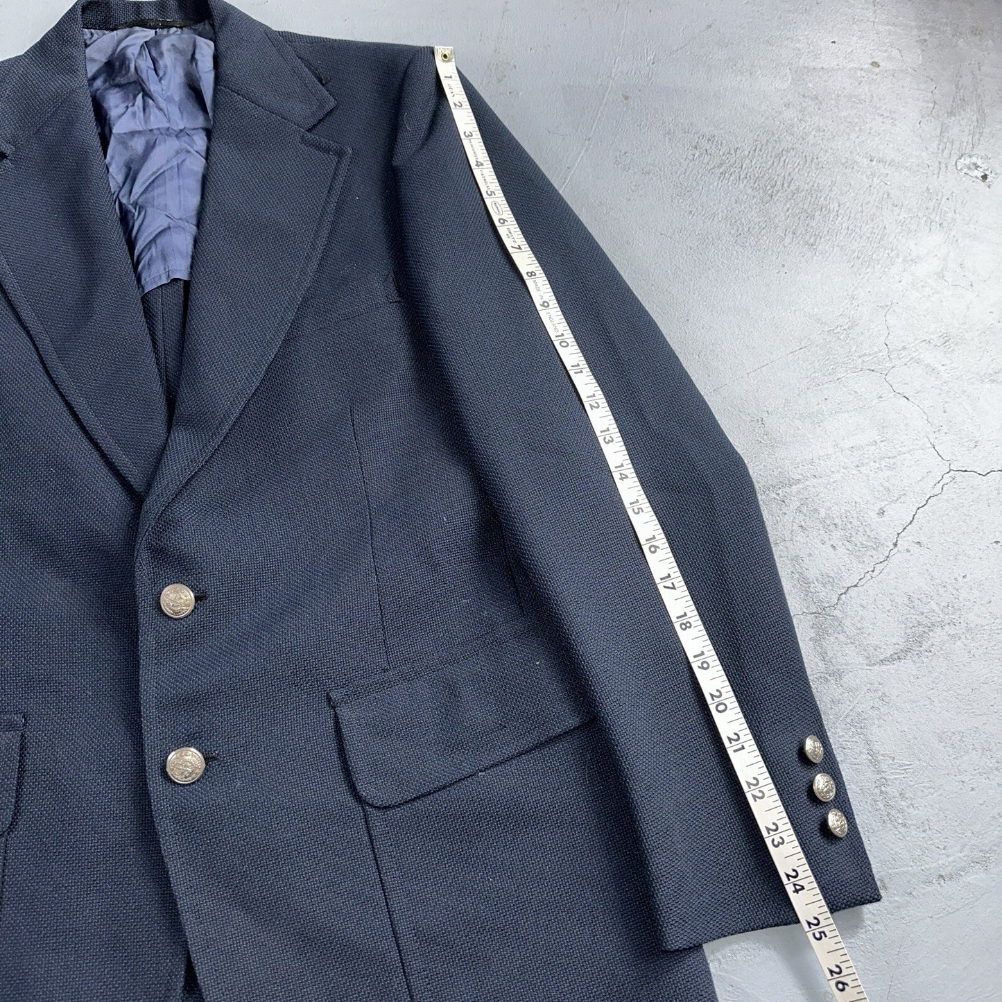 Kingsridge Blazer Mens 40 Blue Vintage Sport Coat Suit Jacket Union USA 1970s