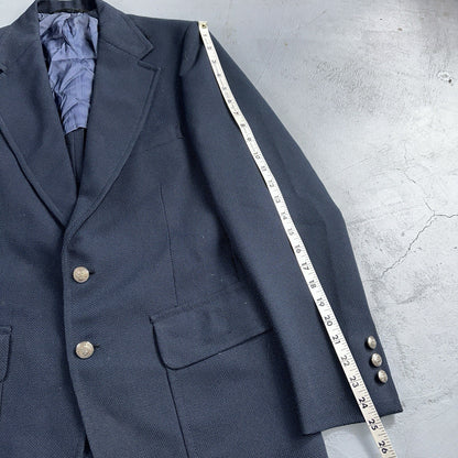 Kingsridge Blazer Mens 40 Blue Vintage Sport Coat Suit Jacket Union USA 1970s