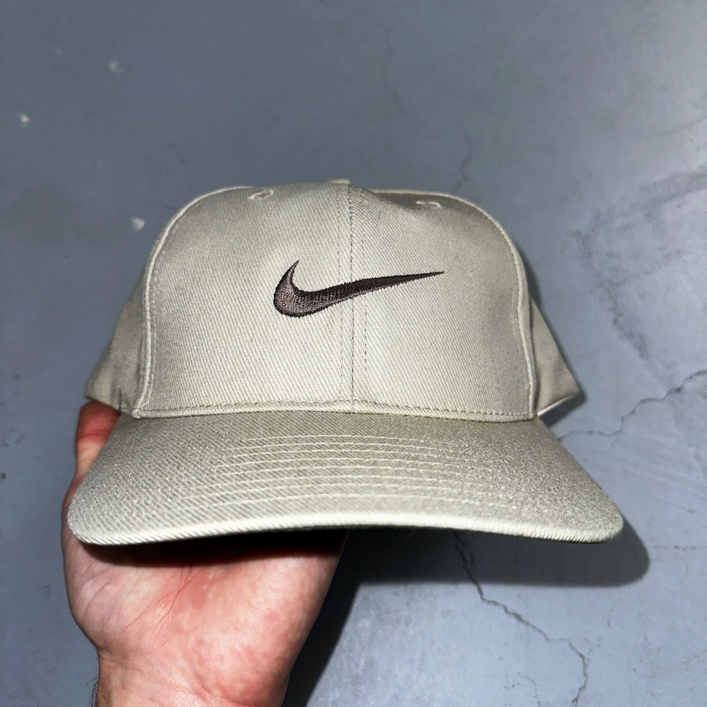 Nike Vintage Hat Cap Strap Back Swoosh Mesh Panel Tailwind Mens 90s Basic