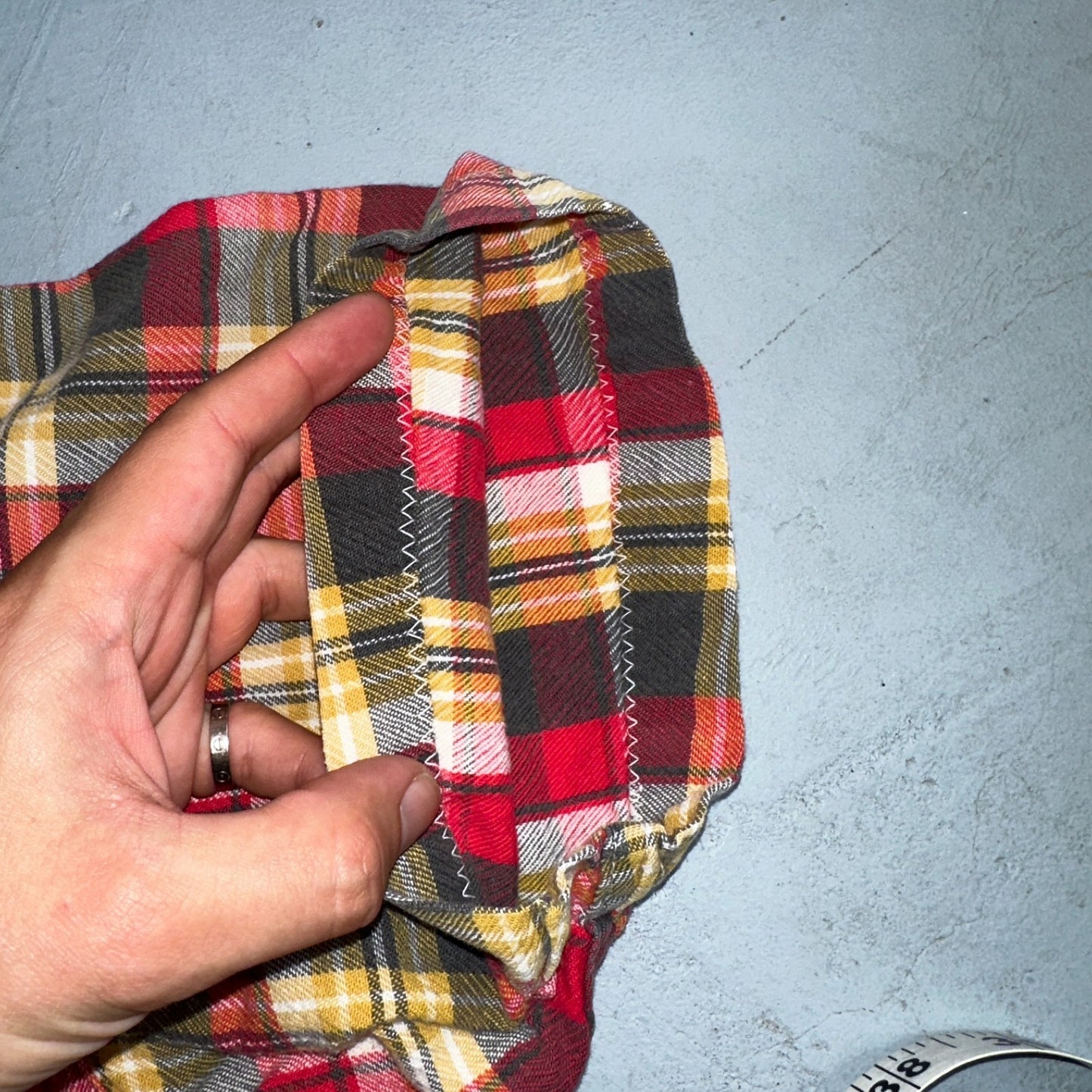 Vintage 60s Wrangler Sanforized Flannel Cotton Button Down Pearl Snap Rockabilly