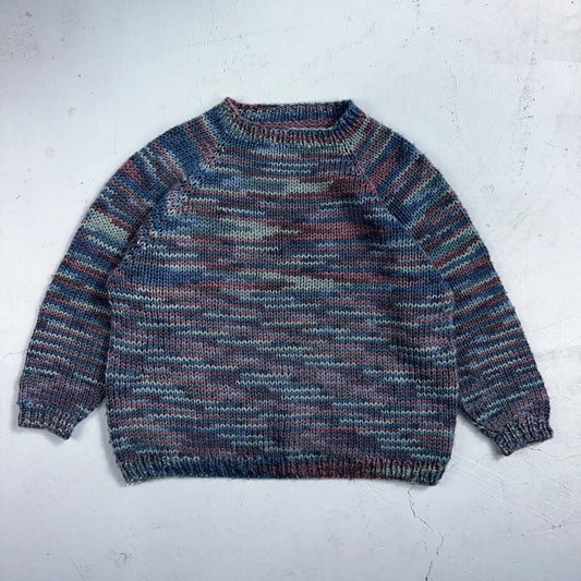 VTG 50s 60s Hand Knit Cable Sweater Handmade Rockabilly Cottage Core Grandma