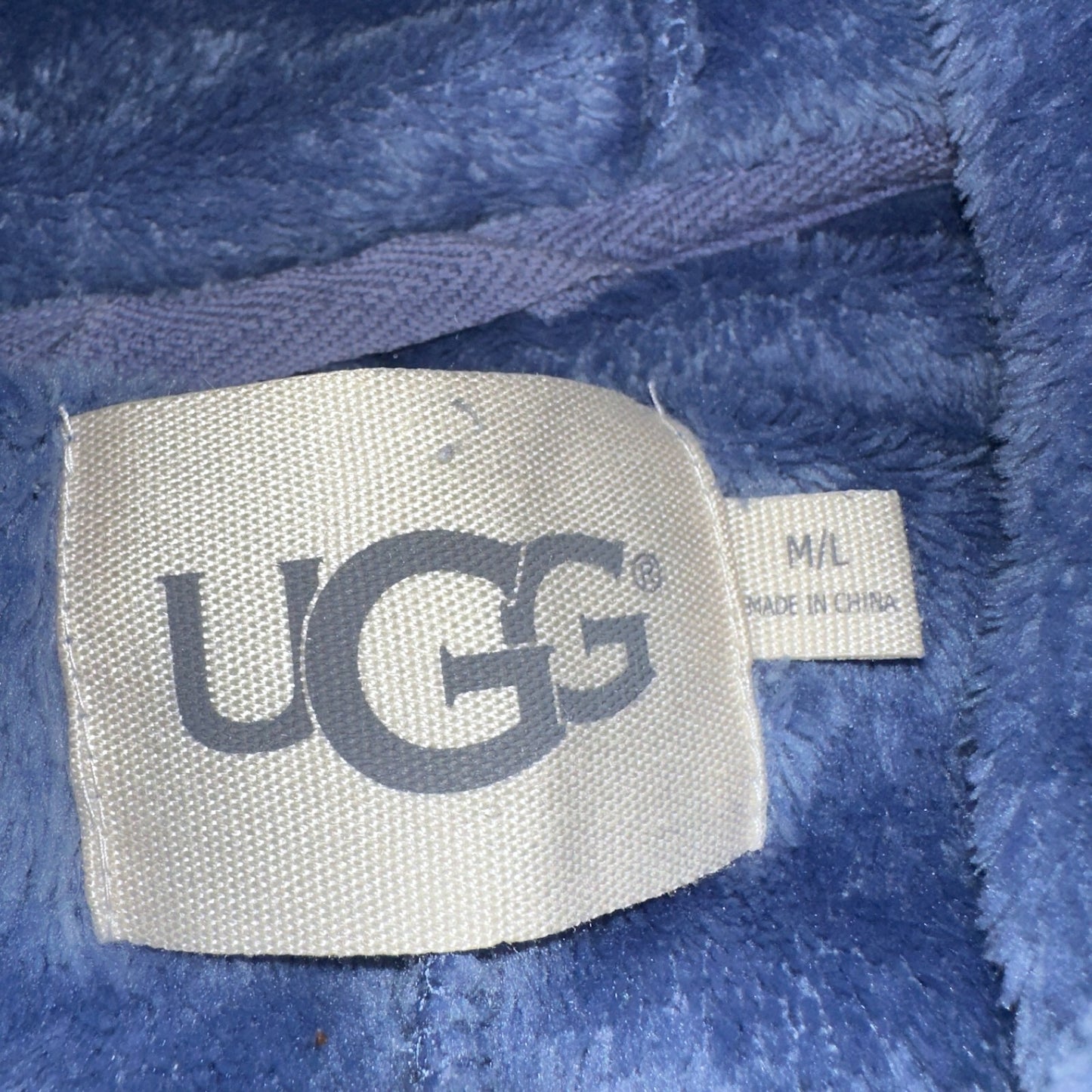 UGG Soft Surroundings Fleece Vest Hooded Blue Soft Cardigan Cozy M/L