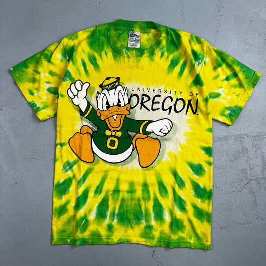 Vintage University of Oregon Tie Dye Size S Unisex Disney Donald Duck T Shirt