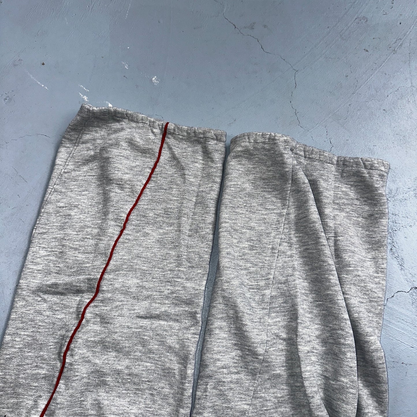 Nike Vintage 80s Sweatpants Large Gray Red Trim Blue Tag 1980s Cotton Jogger