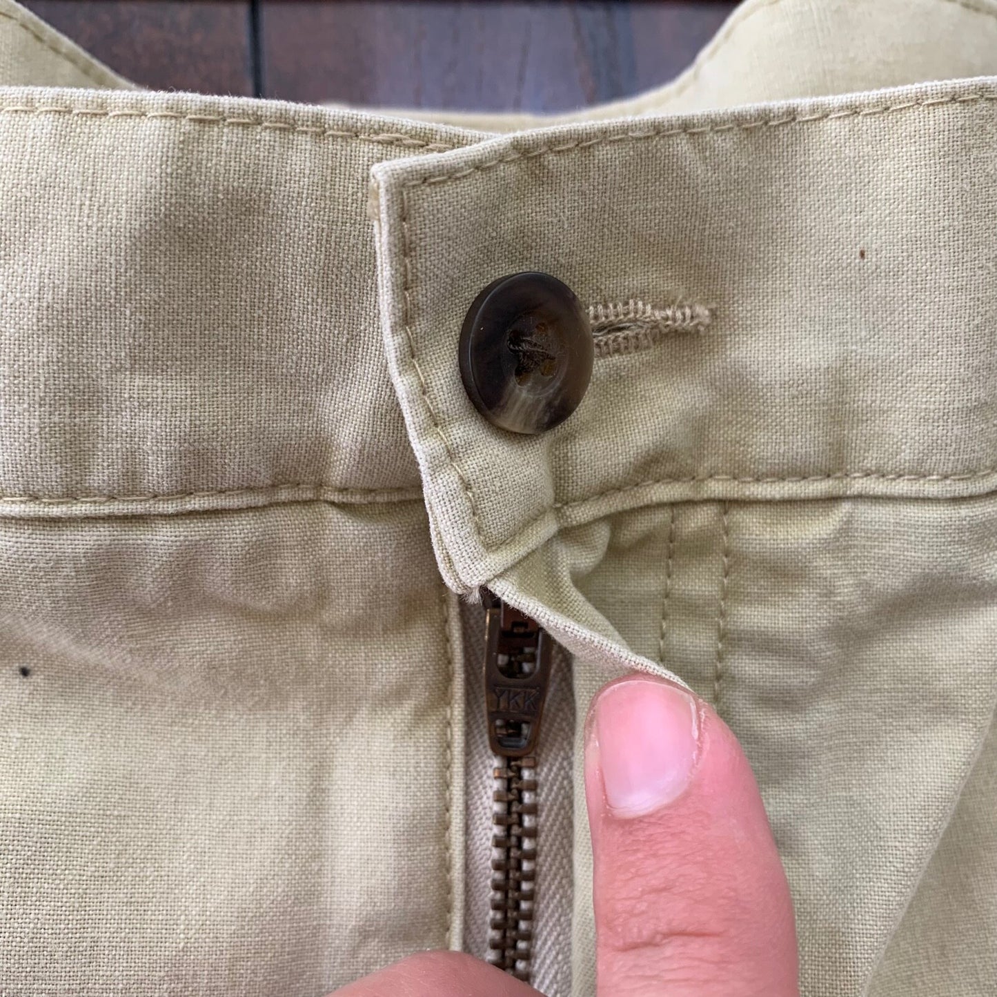 Men's L.L. BEAN Khaki Tan Comfort Waist Dress Chino Pants Size 36x29 Cotton VTG