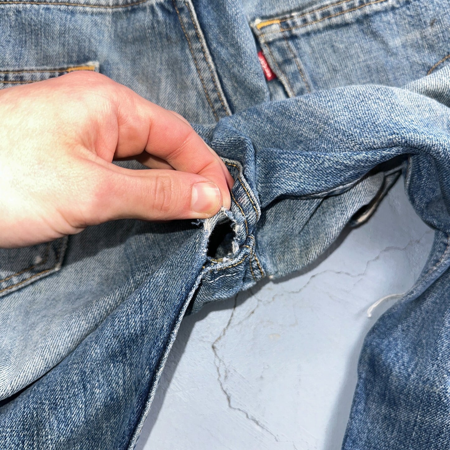 Levis 501 Vintage Y2K XX Straight Leg Jeans Blue Light Wash 34x34 Act 33x33