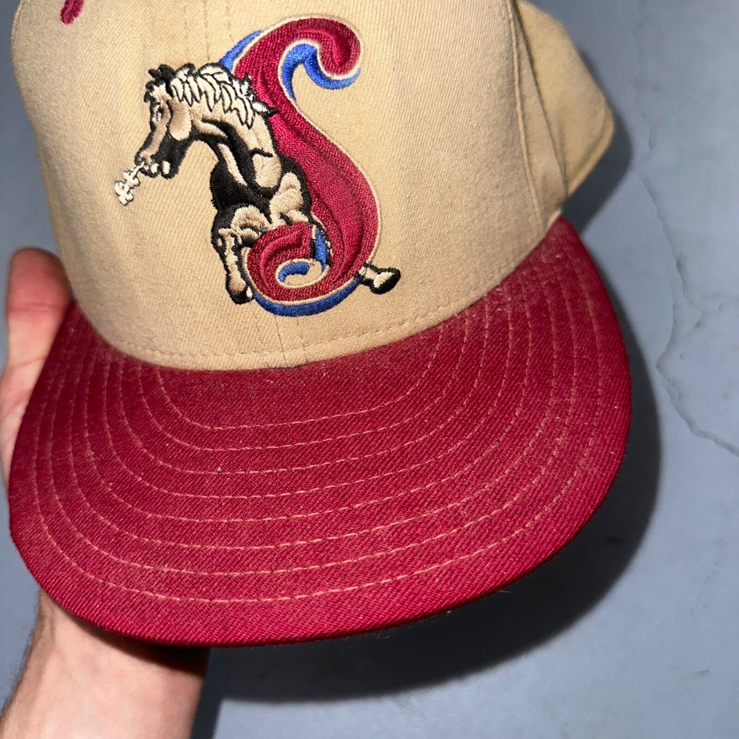 Vintage San Bernadino Stampeders Cap Hat Size 7 Wool New Era 5950 MILB