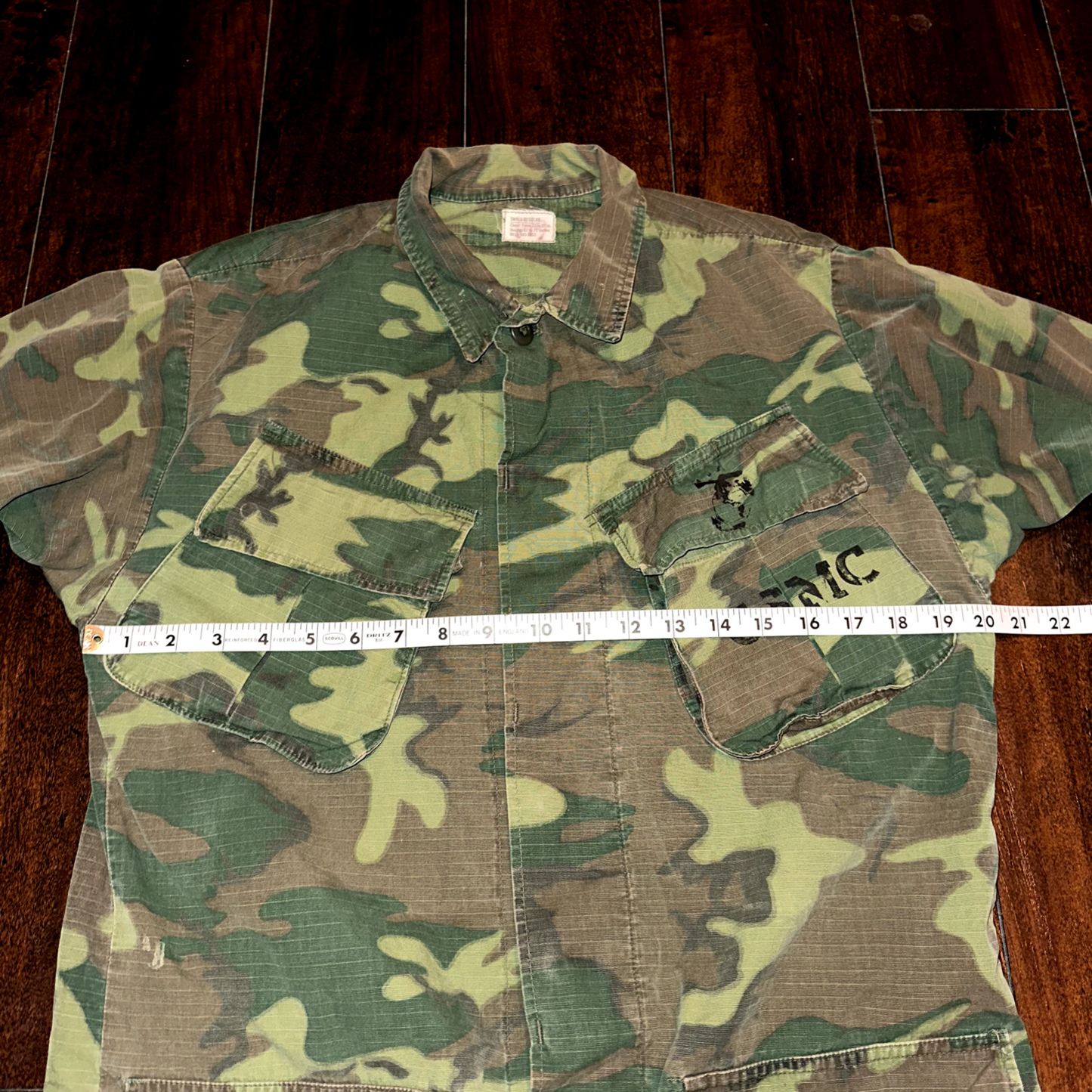 USMC 1968 Military Camouflage Wind Resistant Poplin Coat Camo Jacket Alpha 60s