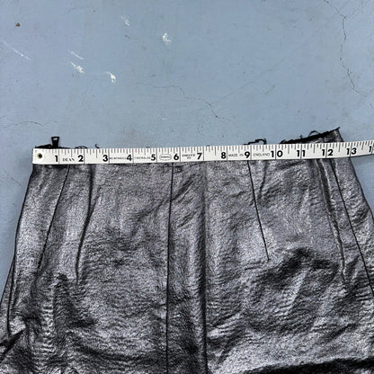 Sam Edelman Womans Skirt 2 Silver A Line Stretch Mini Cute Y2K Grunge