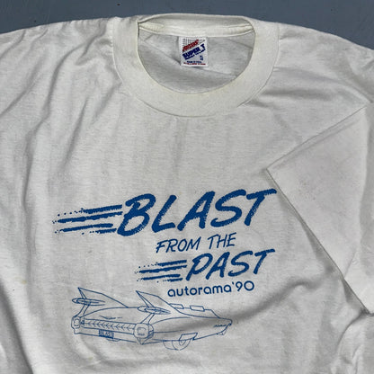 Blast For The Past Jerzees 80s VTG T Shirt Car Back To Future 1980s Graphic Art