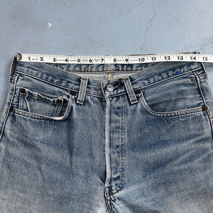 Levis 501 Vintage 80s Redline Selvedge USA XX Jeans Light Wash Skinny Act 29x32