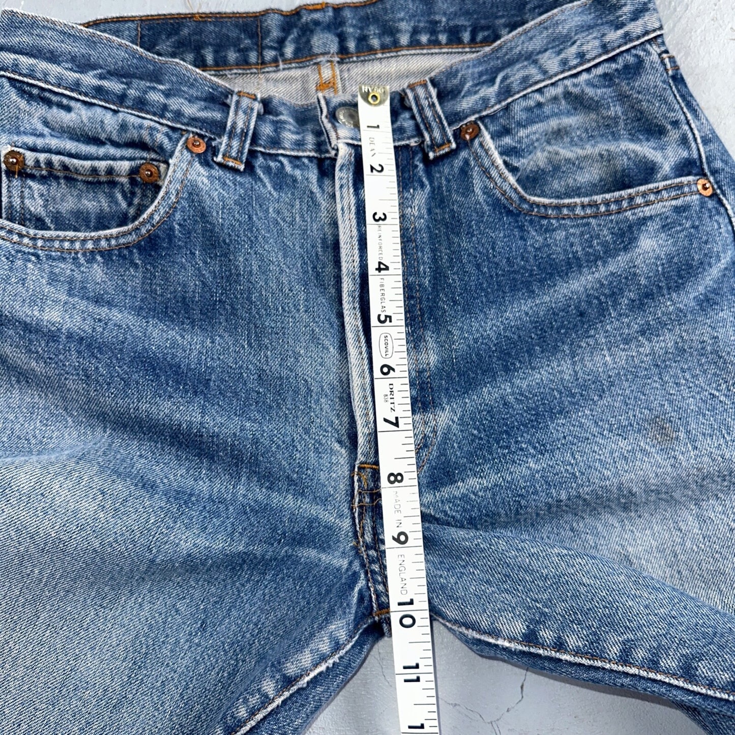 Levis 501 Vintage 80s USA XX Straight Leg Jeans Blue Med Wash 30x36 Act 27x31