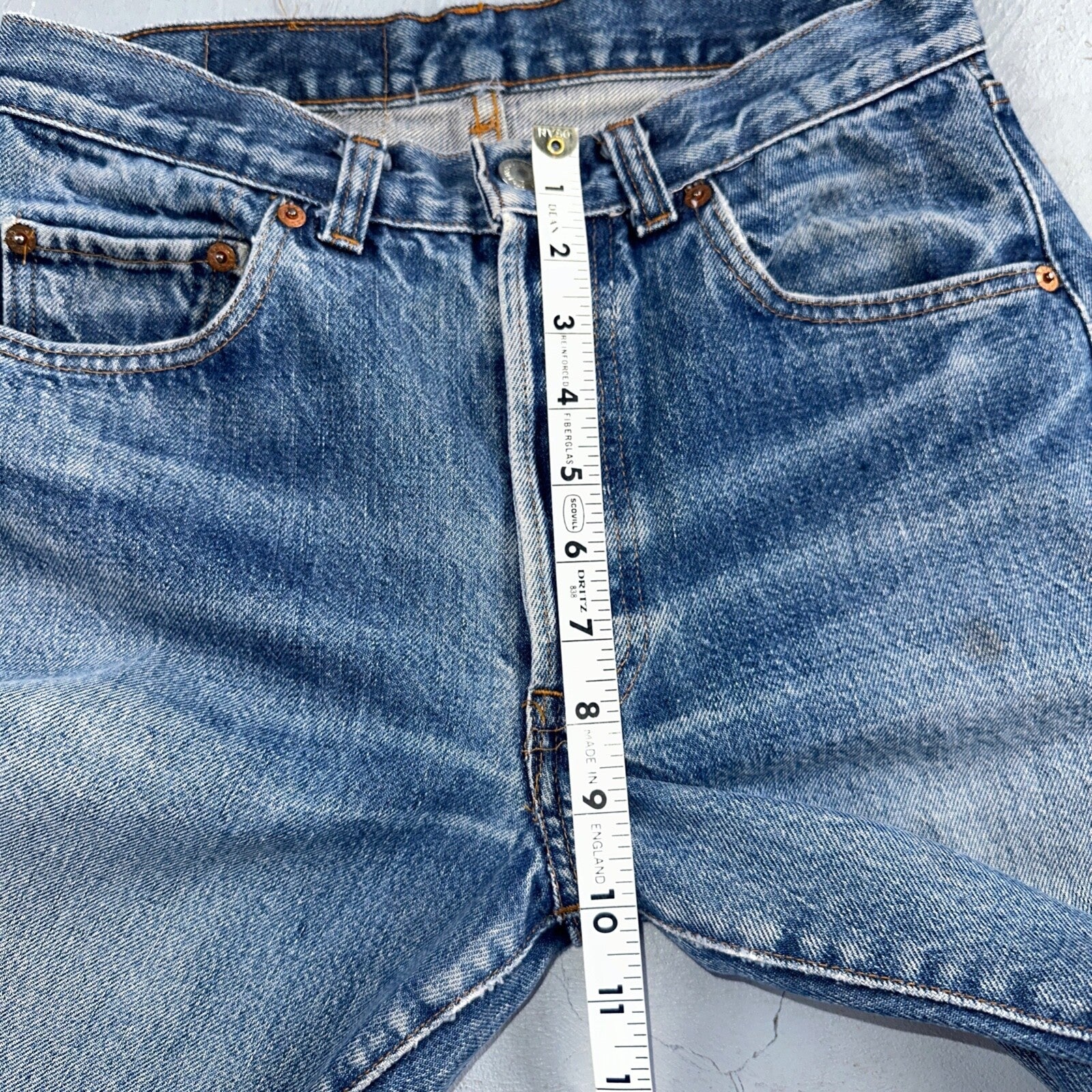 Levis 501 Vintage 80s USA XX Straight Leg Jeans Blue Med Wash 30x36 Act 27x31