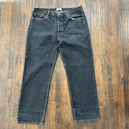 Vintage 90s Levis 501 XX 38x30 USA Tag Jeans Black 80s Act 36x30