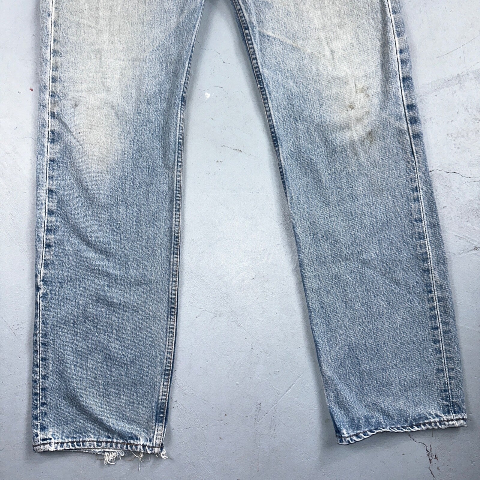Levis 501 Vintage 90s USA XX Straight Leg Jeans Blue Light Wash 34x34 Act 32x33