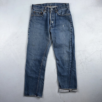 Levis 501 Vintage 80s Redline Selvedge USA XX Jeans Med Wash 32x32 Act 30x29