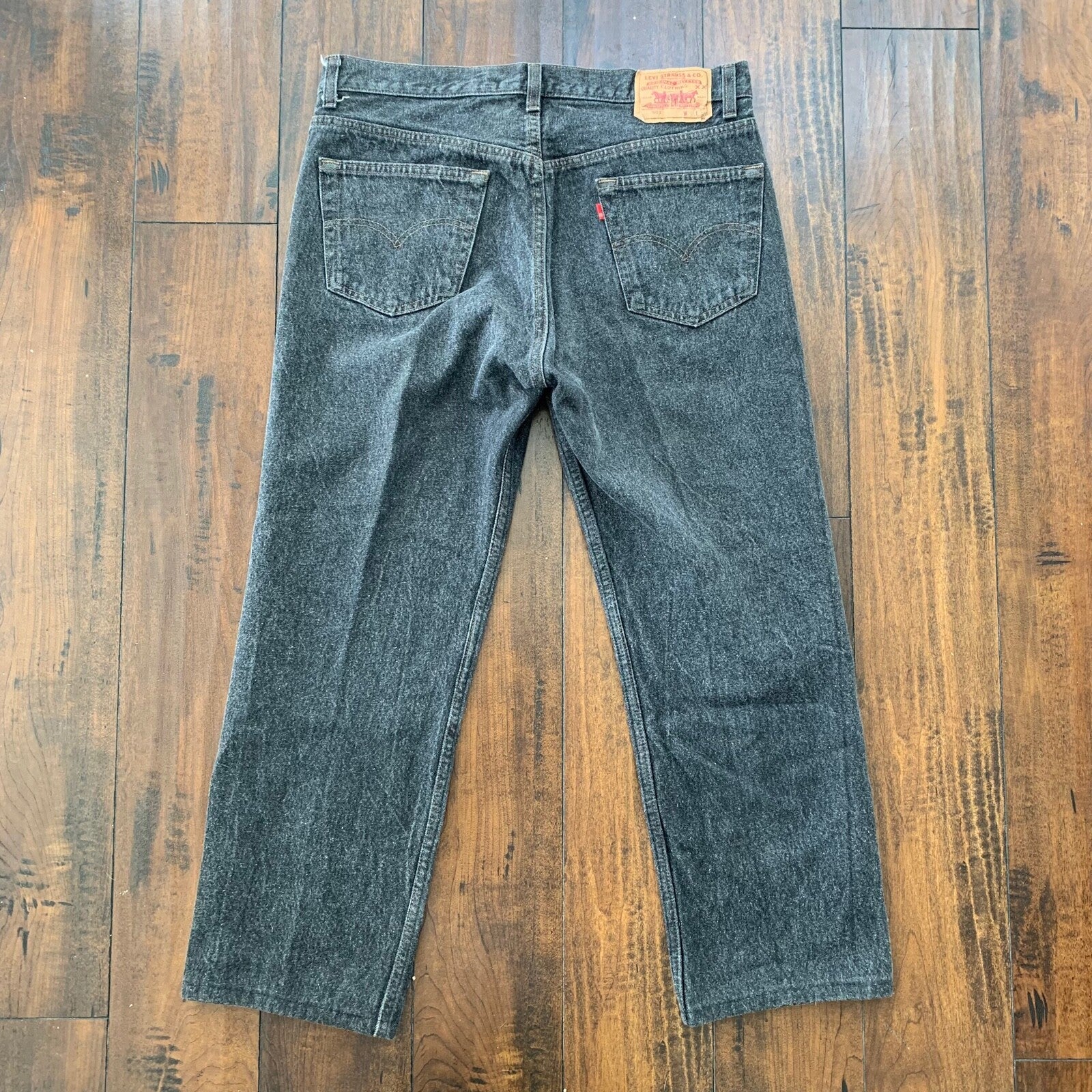 Levis 501 Vintage 90s Straight Leg XX USA Jeans 36x30 Black Wash Act 32x26