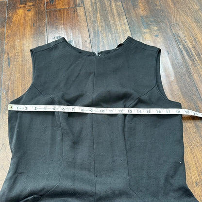 Vintage USA Rockabilly Womens Dress Skirt 60s 70s Top Black Wool Stained